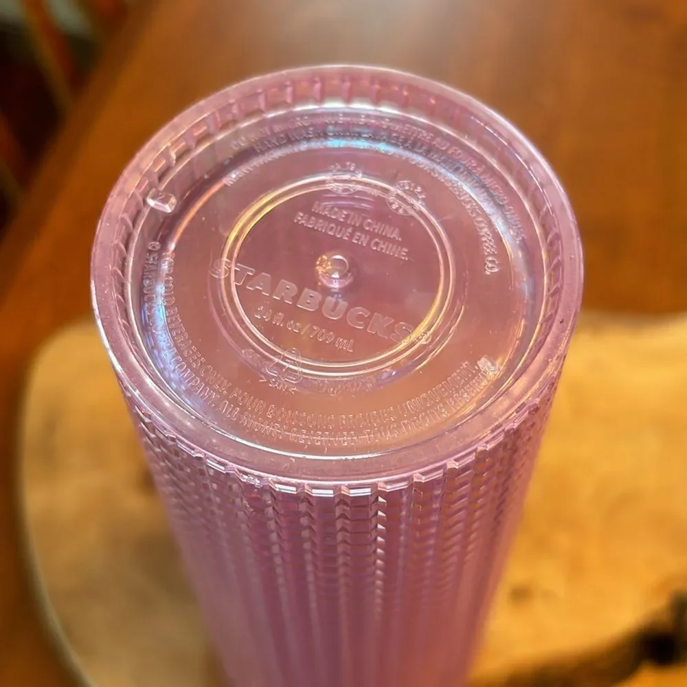 Starbucks Iridescent Pink Disco Ball 24 oz. Tumbler